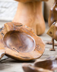 Round Teak Root Bowl