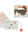 Laptop Cat Birthday Pop-Up Card