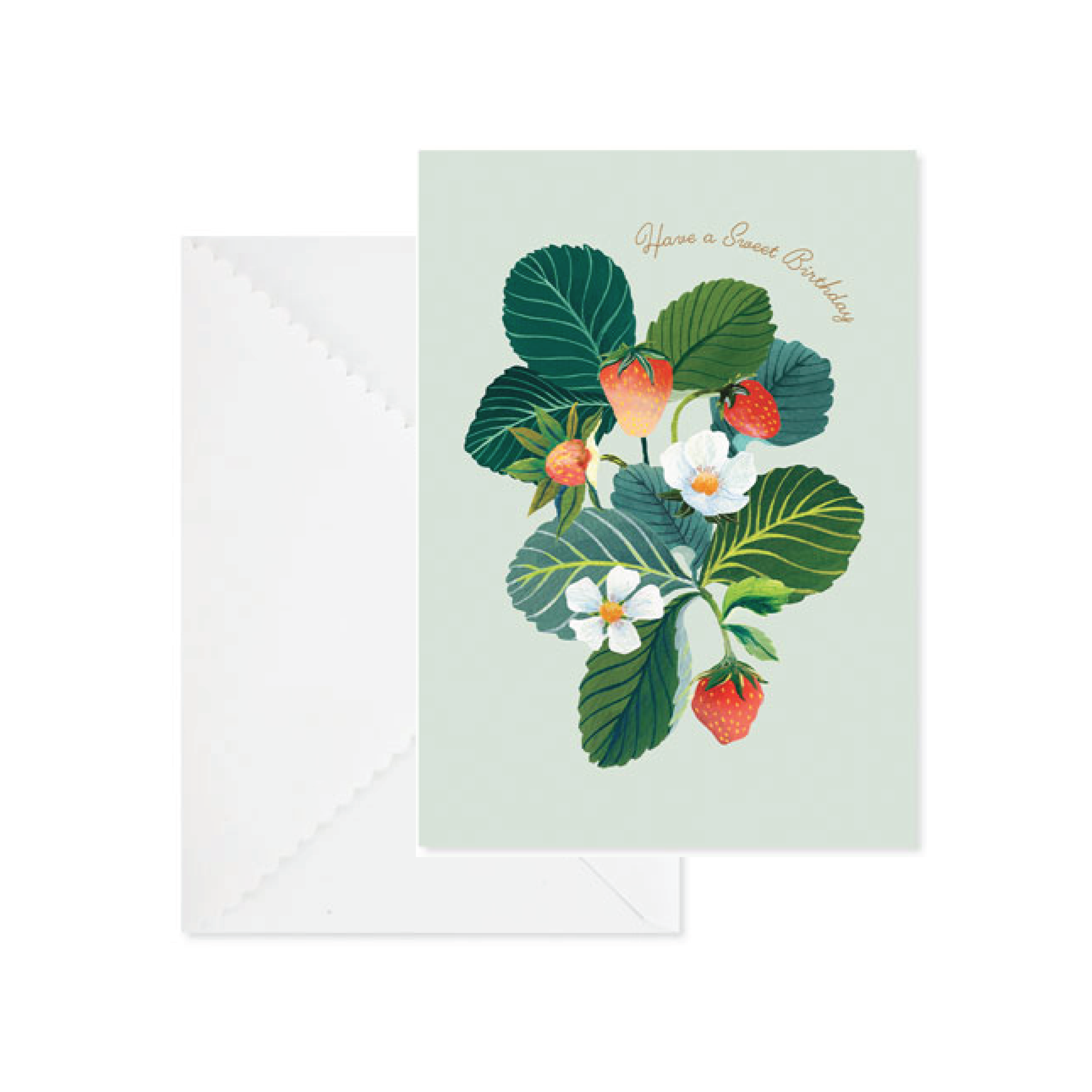 birthday succulent pop up card Strawberries Pop-Up Greeting Card