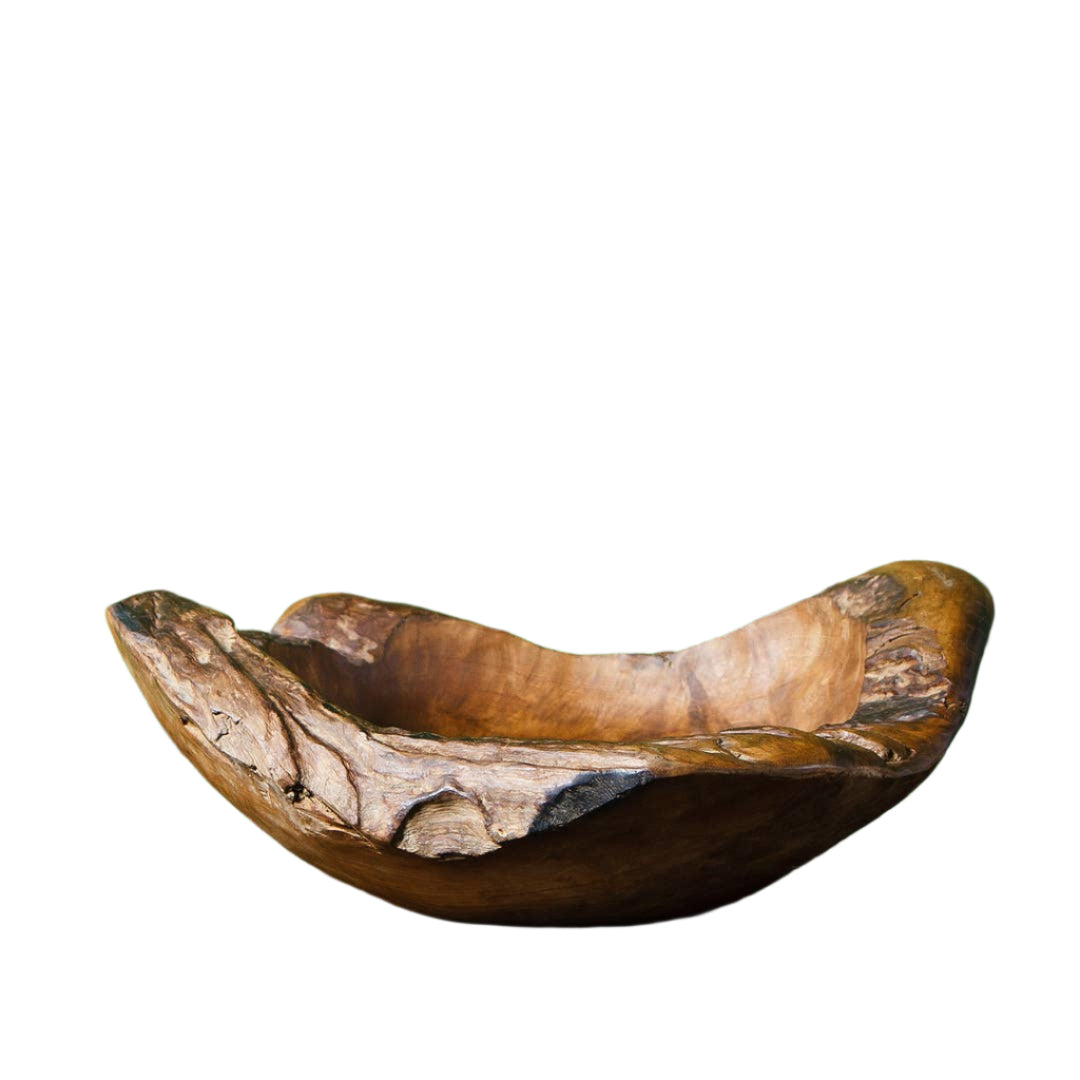 Round Teak Root Bowl - Thumbnail 2