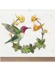 Hummingbird and Larkspur Card