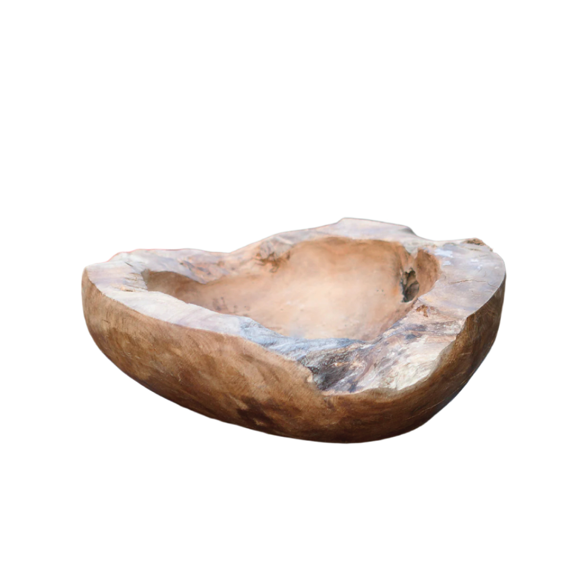 Round Teak Root Bowl