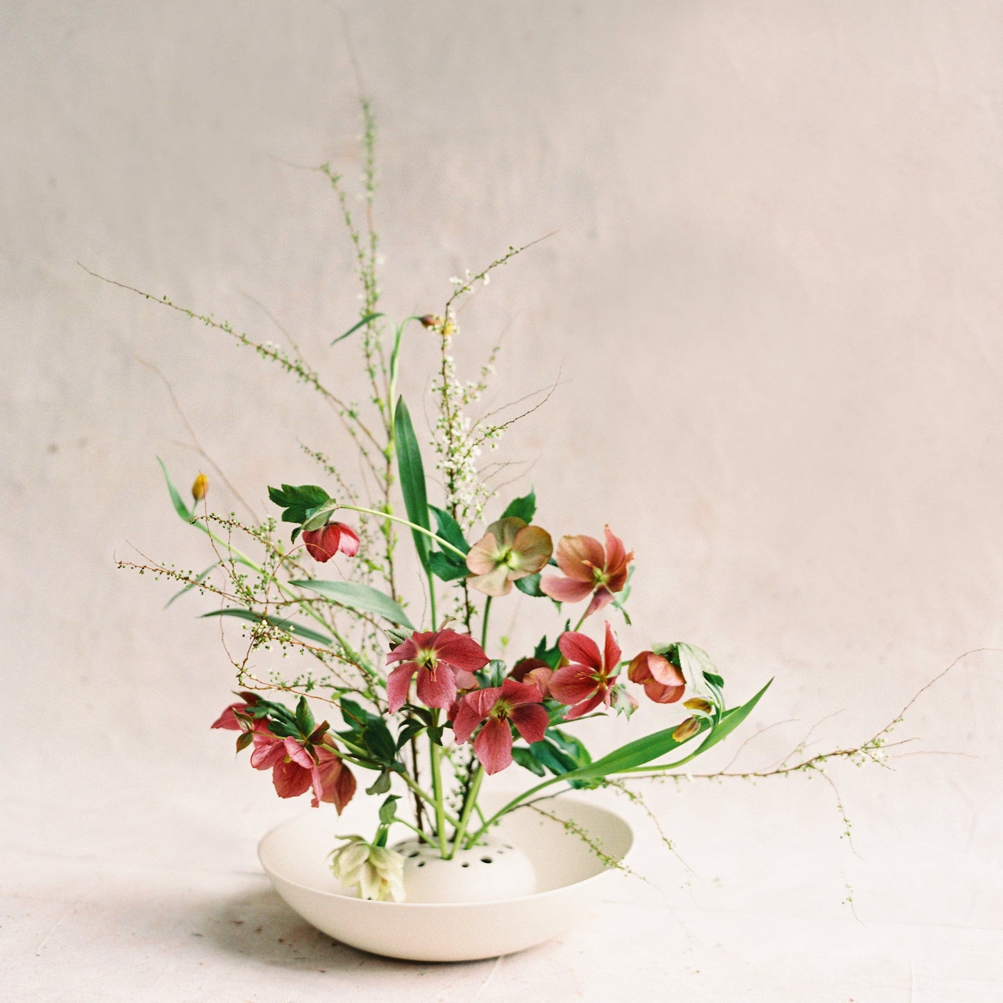 Ceramic Flower Frog Bowl Vase