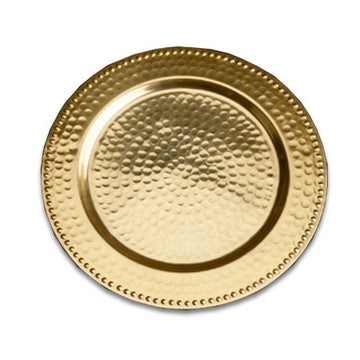 Gilded Hammered Charger